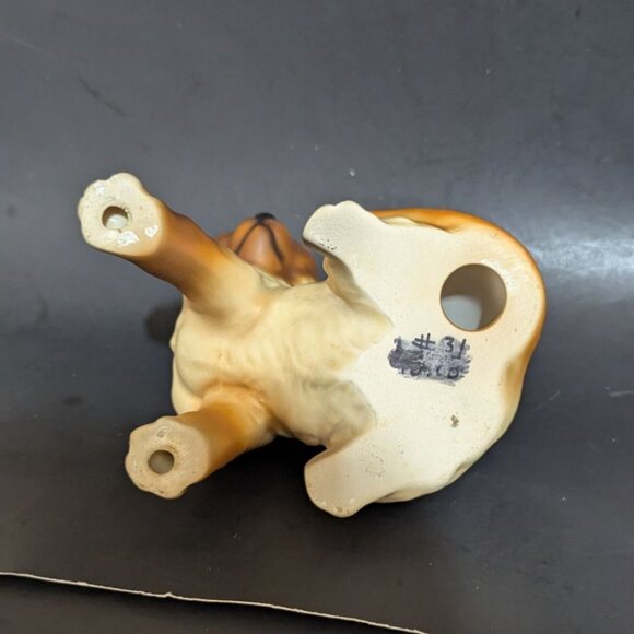 Vintage Siamese Cat Figurine Blue Eyes Hand-Painted Ceramic Decorative Piece 6" - Picture 9 of 9